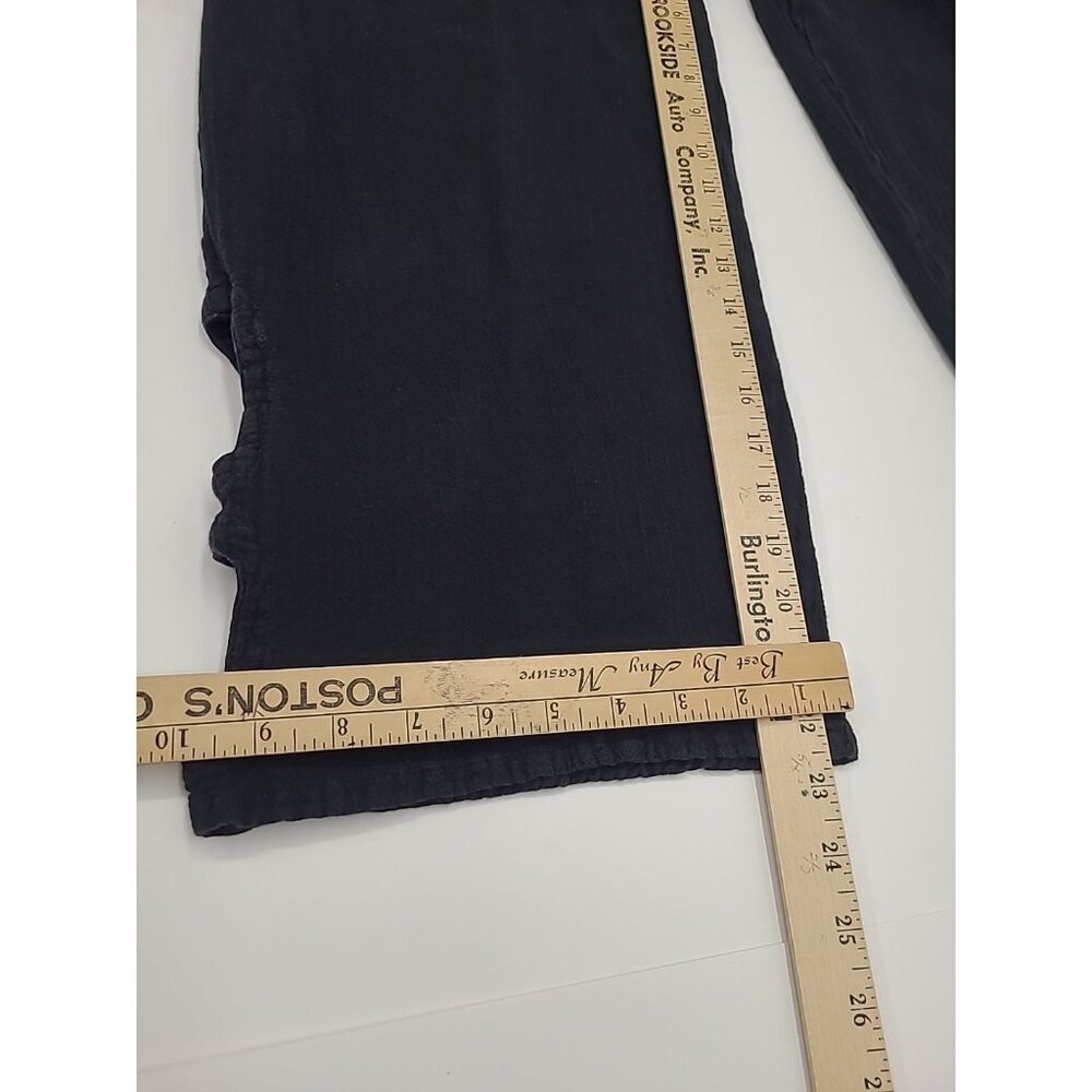 Oh My Gauze! Capri Pants Women's Size L/XL Black Flowy Boho Lagenlook - Picture 7 of 8